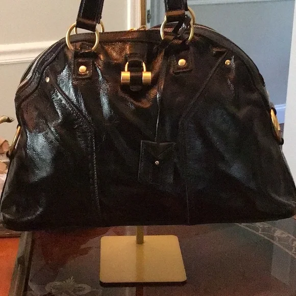 YSL Saint Laurent Muse Black Leather Shoulder Bag w/ COA & Key - Picture 2 of 16
